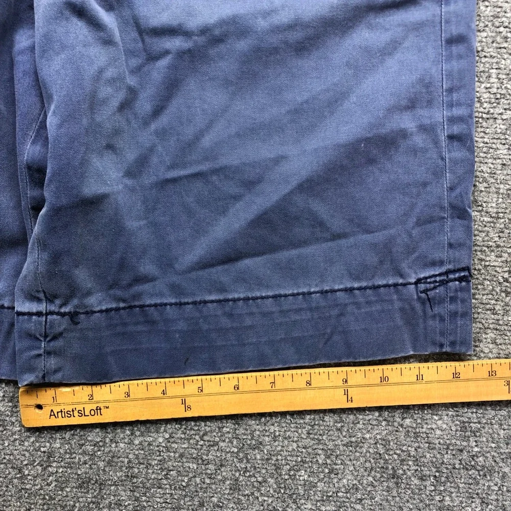 Polo Ralph Lauren Mens Navy Blue Chino Shorts Size 33 Flat Front Cotton Twill